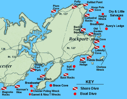 Cape Ann Dive Sites